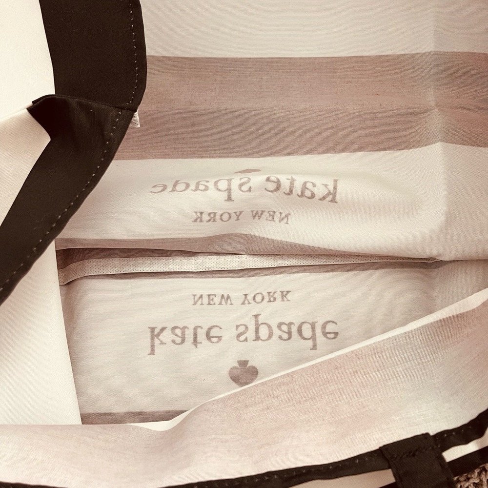 Kate Spade Black and White Striped Tote - Picture 4 of 7